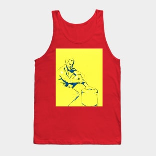 Beefcake on Yellow Tank Top